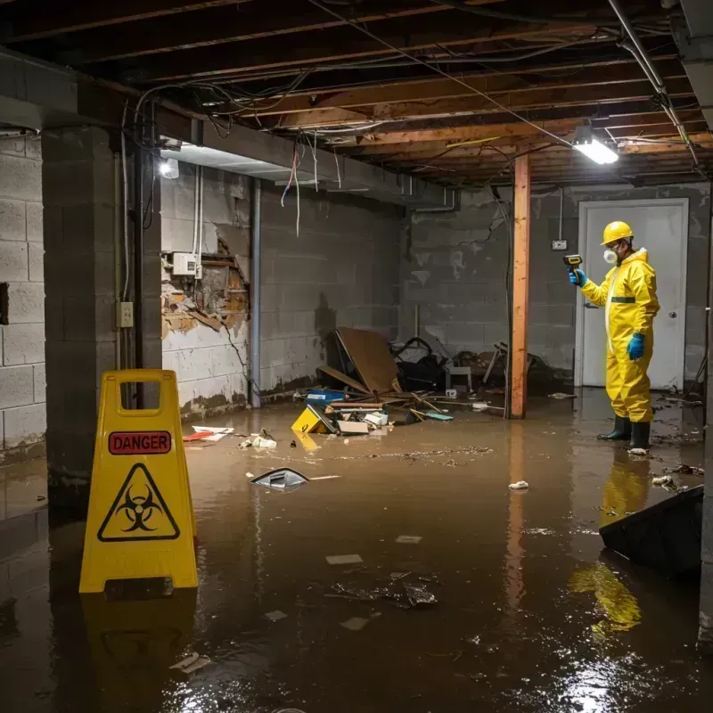 Flooded Basement Electrical Hazard in Robbins, IL Property